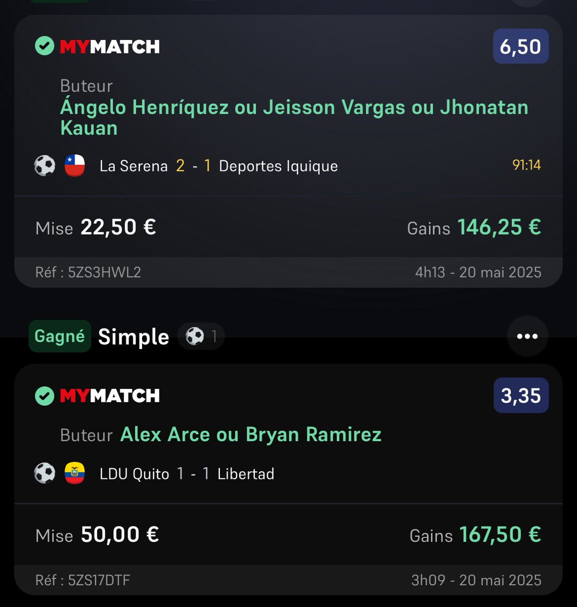 kameron__mr's tweet photo. Petite montante d’hier au nom les matchs bizarres c’est fait pour moi ✅

#prono #foot #match https://t.co/V2J5DNV3gG