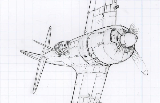 ヤフーオークションに出品しました。滝沢聖峰作 デジタル処理用線原画 日本陸軍四式戦闘機「東京物語」下巻(大日本絵画)にカバーイラストに使用。 