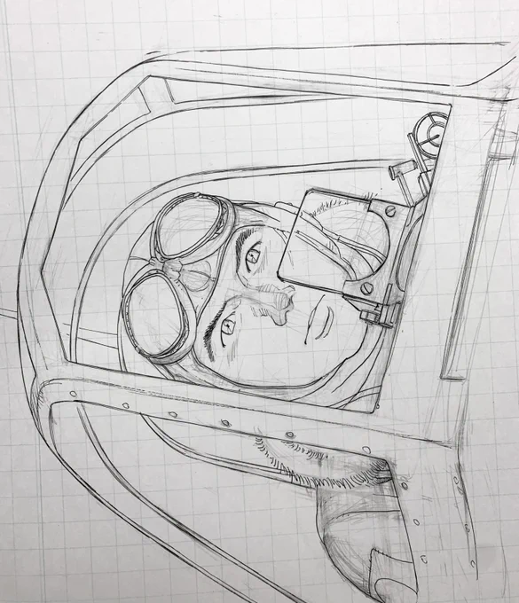 ヤフーオークションに出品しました。滝沢聖峰作 デジタル処理用線原画 日本陸軍四式戦闘機「東京物語」下巻(大日本絵画)にカバーイラストに使用。 