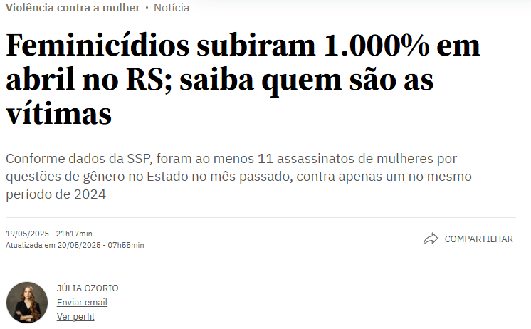 Todos somos responsáveis, <a href="/STF_oficial/">STF</a> <a href="/LulaOficial/">Lula</a>  e <a href="/SenadoFederal/">Senado Federal</a> <a href="/camaradeputados/">Câmara dos Deputados</a> <a href="/CFOAB/">OAB Nacional</a> 
Bela matéria da <a href="/zerohora/">Jornal Zero Hora</a> <a href="/juliaozorioabr/">Júlia Ozorio</a> , parabéns!