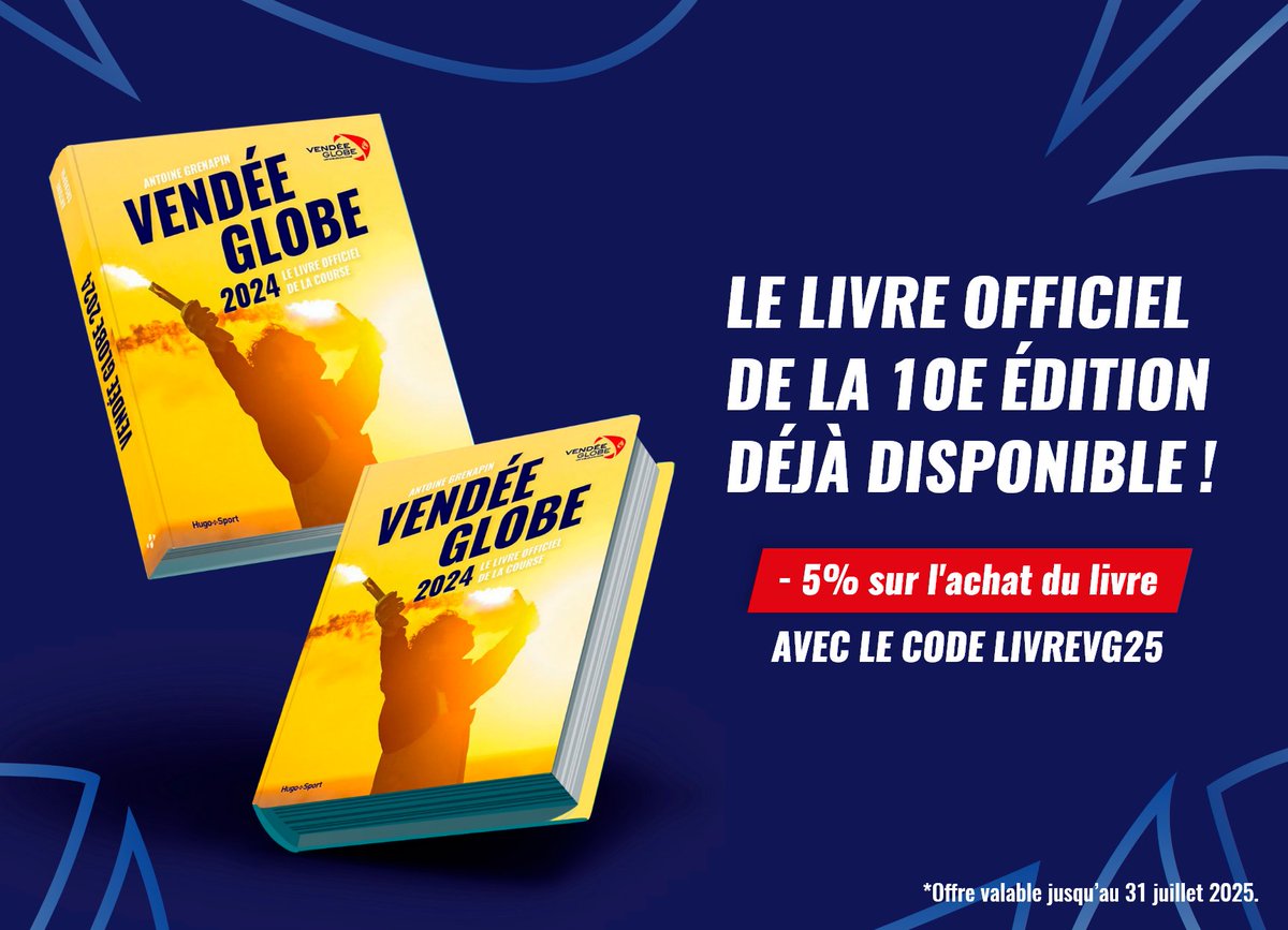 Revivez l’aventure du Vendée Globe comme si vous y étiez. ⛵

La 10ᵉ édition, celle de tous les records, a désormais son livre officiel aux Éditions Hugo Sport. Un récit vibrant, richement illustré, pour replonger dans les aventures des skippers du Vendée Globe 2024.

À