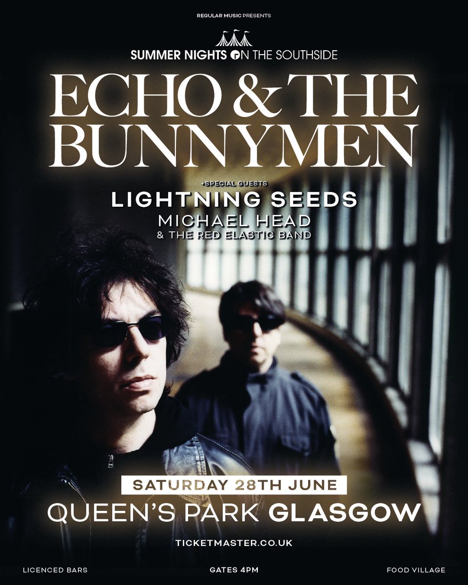 Just under 6 weeks to go until our first gig of the year — and what a place to kick things off. Glasgow, we absolutely love you. 💙
It’s going to be a magical night. ✨
Grab your tickets now: bunnymen.com/tour/