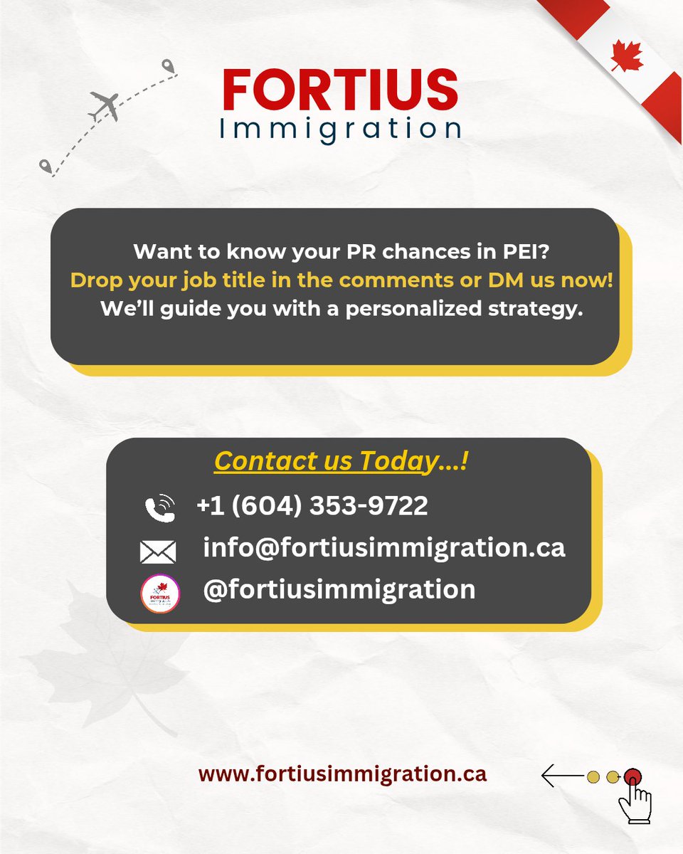 Fortiusimmi's tweet photo. LIVE &amp; WORK in PEI? Your PR Window Just Opened!
DM/Call +1 (604) 353-9722 

#PEIPNP #CanadaPR2025 #PEIImmigration #ProvincialNomineeProgram #CanadaJobs #ImmigrateToCanada #FortiusImmigration #CanadaPNP #WorkInCanada #ExpressEntry #CanadaVisa #RCIC #PRPathway #AtlanticImmigration https://t.co/Ft8RXNy0Ub