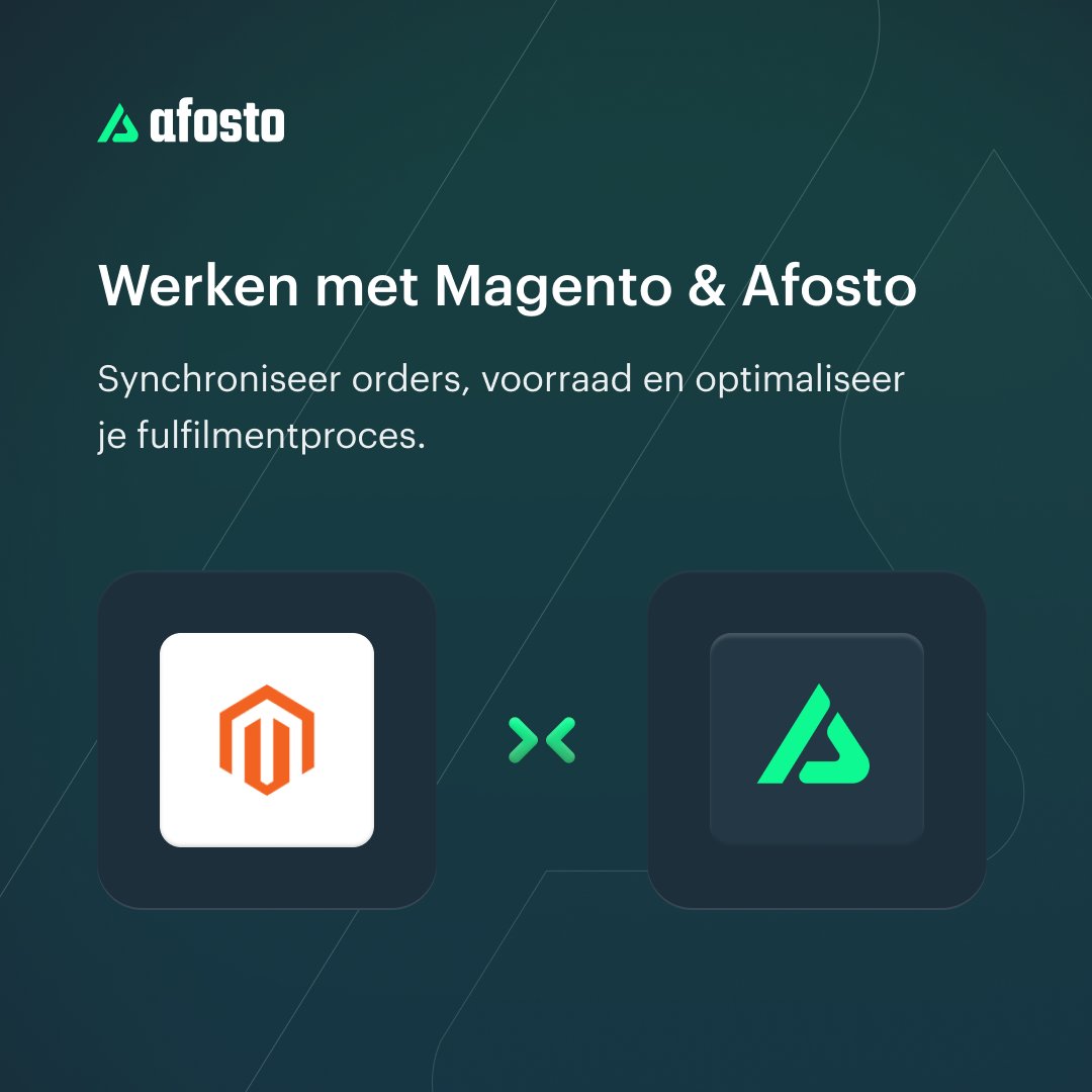 Slimmer werken met Magento &amp; Afosto

- Automatische order &amp; voorraadsync
- Snellere fulfilment
- Centrale aansturing

Lees hoe de integratie werkt: afosto.com/nl/blog/magent…

#magento #afosto #ecommerce #integratie #voorraadbeheer #fulfilment