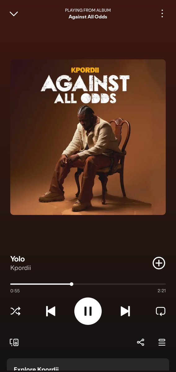 Just listened to #AgainstAllOdds EP on Spotify and I'm feeling the vibes! "YOLO" is my jam! 

open.spotify.com/artist/1FS1QmD…
