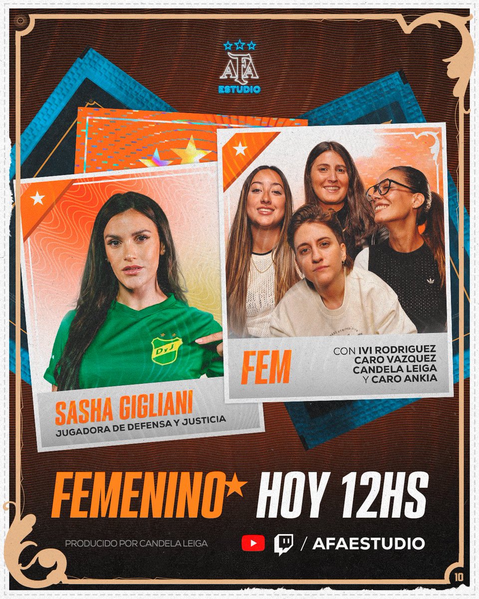 AFA ESTUDIO FEM #7

SASHA GIGLIANI.

HOY 12 HS.