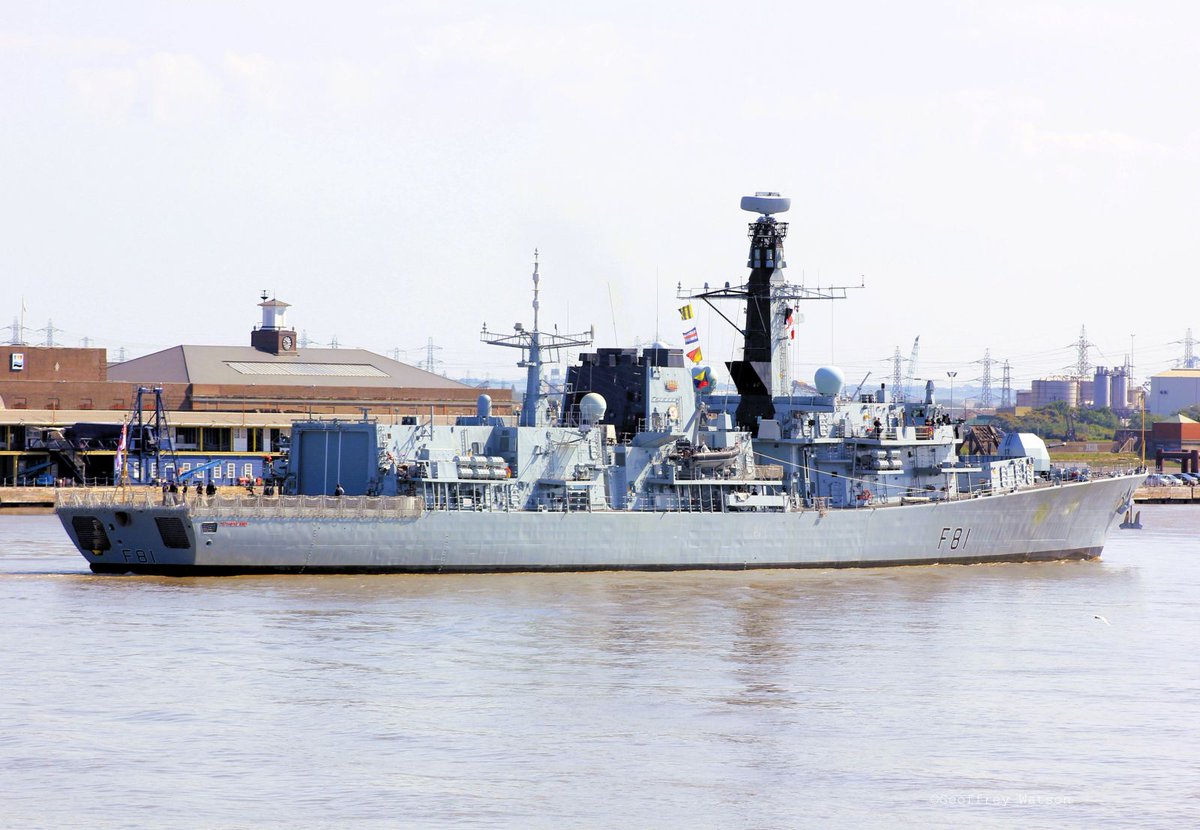 GeoffreyWatson2's tweet photo. HMS Sutherland heading out this morning following a visit alongside HMS Belfast.
#warship #royalnavy #thames #london #HMSSutherland #maritime #shipping #marinephotography #frigate #british #shipbuilding #defence. https://t.co/Fx3YBENMes