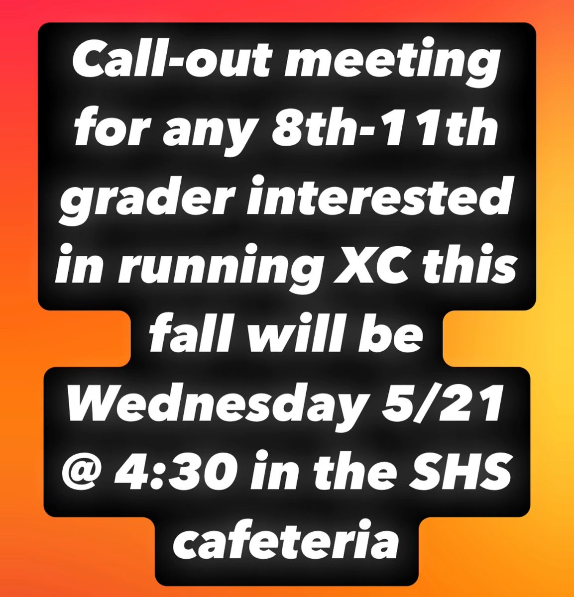 TOMORROW!!
#xcfamily