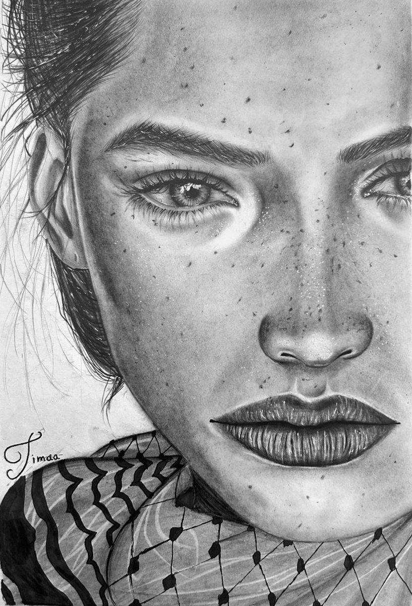 zhal80's tweet photo. My sis Timaa told me to share her drawing, to tell y’all she’s got a dream, even in the middle of this genocide..
She said if Israel kills her, don’t let her be forgotten, remember her art, share it everywhere..
All she ever wanted was to be a world-famous artist!
She's just 15! https://t.co/tq4ADhnxPG