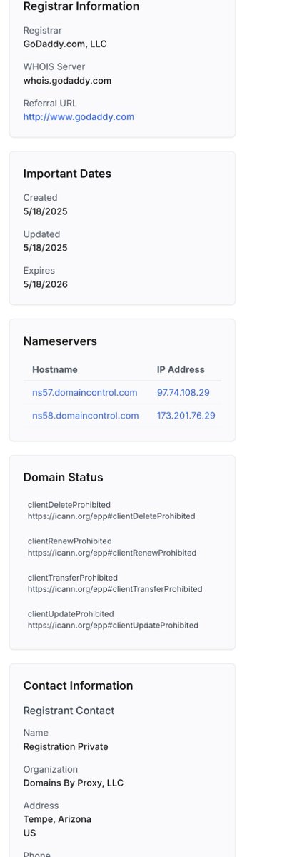 Real_Dimez's tweet photo. @GTA6Alerts Not official. If you look up the registration dates, visitgloriana was JUST registered through Go Daddy, and they registered it as private. Rockstar domains are registered through Take-Two PUBLICLY . Look at the difference from these screens. F A K E 💅🏾💅🏾 https://t.co/5ZOfpDiLTr