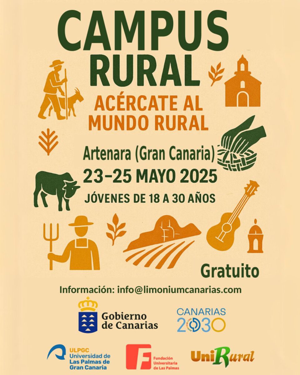 ¿Necesitas desconectar del ruido? ¿Te interesa la sostenibilidad y el mundo rural? ¡Este plan es para ti! 🌿 ✨

Del 23 al 25 de mayo te invitamos a vivir una experiencia única en Artenara, el municipio más alto de la isla, rodeado de naturaleza, cultura y tradiciones. 🌄