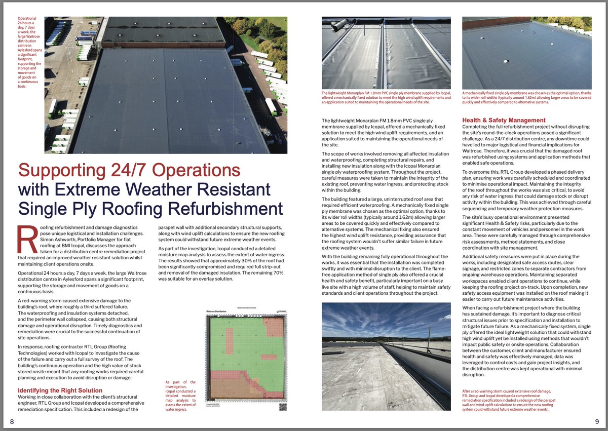 There is a great article featured in <a href="/RoofingToday/">Roofing Today</a>  single ply supplement about our recently completed project in Aylesford, worth a read!
lnkd.in/eruEvcNQ
