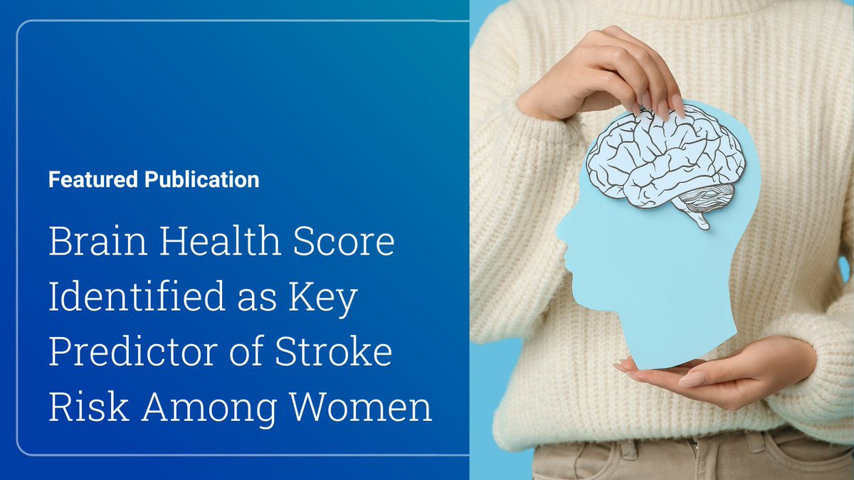 Mass General Brigham Research (@mgbresearchnews) on Twitter photo In a new study, researchers from <a href="/MGHBrainHealth/">McCance Center for Brain Health at MGH</a> and colleagues found that brain health score was identified as a key predictor of stroke risk among women. The study is published in <a href="/NeurologyToday/">Neurology Today</a>.
Read more: massgeneralbrigham.org/en/about/newsr…
doi.org/10.1212/WNL.00… In a new study, researchers from <a href="/MGHBrainHealth/">McCance Center for Brain Health at MGH</a> and colleagues found that brain health score was identified as a key predictor of stroke risk among women. The study is published in <a href="/NeurologyToday/">Neurology Today</a>.
Read more: massgeneralbrigham.org/en/about/newsr…
doi.org/10.1212/WNL.00…