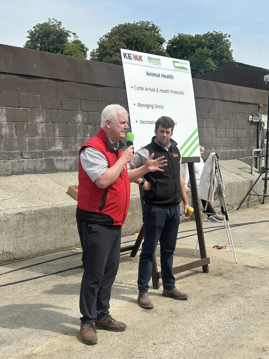 Animal health talk: Kepak Farm regime:  

- Cattle go through dip when they arrive - hardens their feet 

- Go into a landing shed in groups of 20 

- The next day, 3 vaccines for 1) Viral pneumonia 2) IBR 3) Clostridial diseases - blackleg