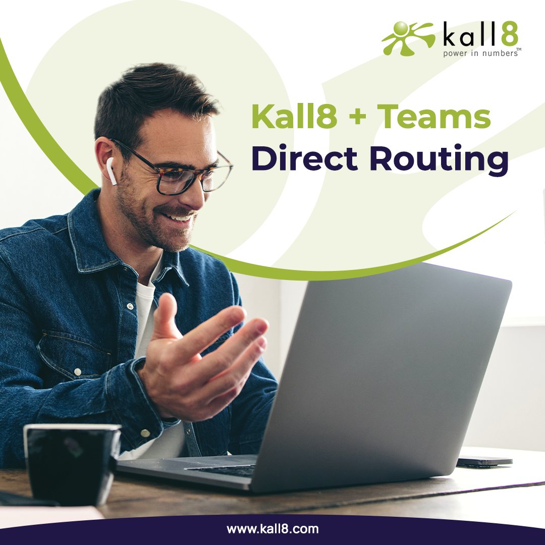 kall8com's tweet image. Kall8 + Microsoft Teams Direct Routing, for smarter business calling! Learn more: hubs.la/Q03n3cp40

#Kall8 #TeamsDirectRouting #BusinessStrategy #CallRouting #BusinessPhoneServices #BusinessPhone #Microsoft #MicrosoftTeams #TeamsCalling #TeamsVoice #MicrosoftTeamsVoice