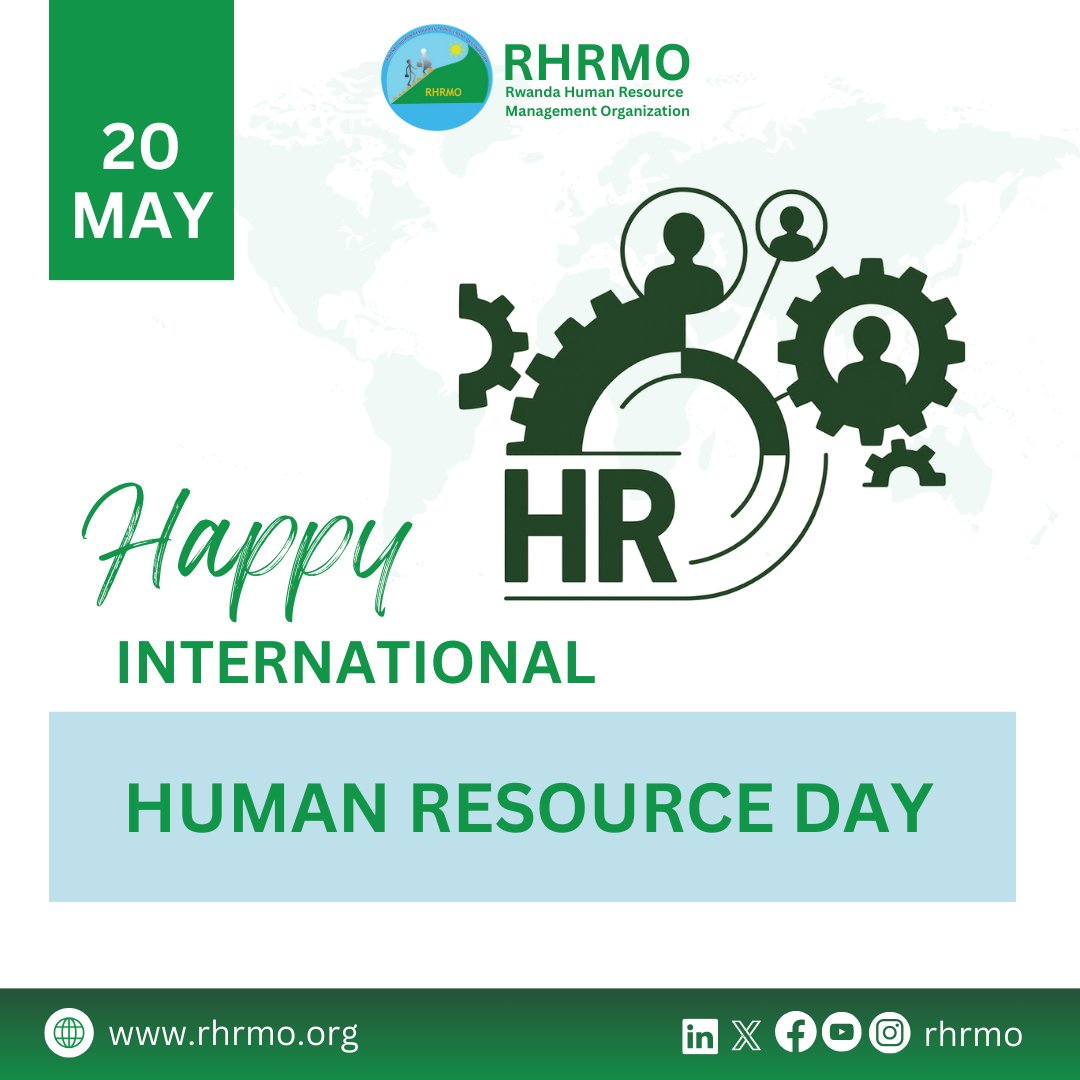RHRMO_Official's tweet photo. π Happy International Human Resource Day!
Today, we celebrate the heart of every organization β HR professionals who drive people, purpose, and performance.
#IHRD2025 #RHRMO #HumanResourceDay #HRExcellence #HRMatters #PeopleFirst #HRinRwanda https://t.co/CIrEmktwfB