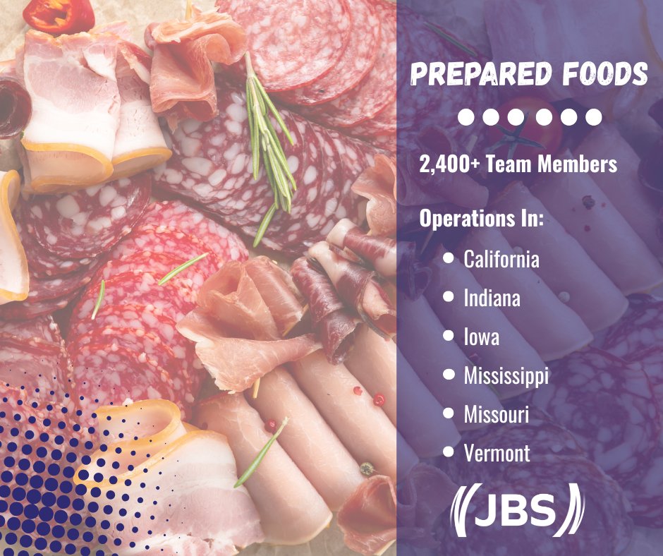 Our Prepared Foods business unit employs more than 2,400 team members in 9 facilities across the United States. The Prepared Foods team offers products like SunnyValley Bacon, Principe Italian Meats and Plumrose Sliced Meats to customers and consumers.