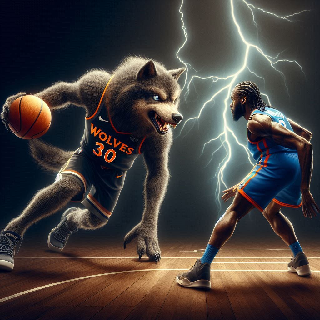 DTLund's tweet photo. MIN-OKC Series prediction from @Copilot: The lightning strikes, but the wolf bites harder.🏀🐺⚡
Advantage: #Timberwolves @J30_RANDLE https://t.co/LCjwLIRAOl