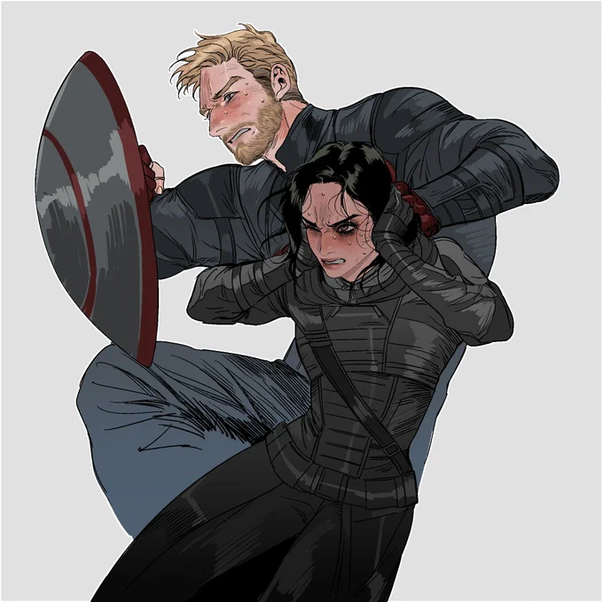 서로 커버해주는 장면들이 좋앗따 #ghostwalker #JohnAva #Thunderbolts