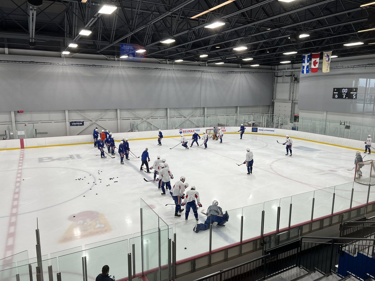 Practice underway in Laval 🏒 

Amerks prepping to play the rest of their North Division Final series north of the border. Series with Rocket tied 1-1