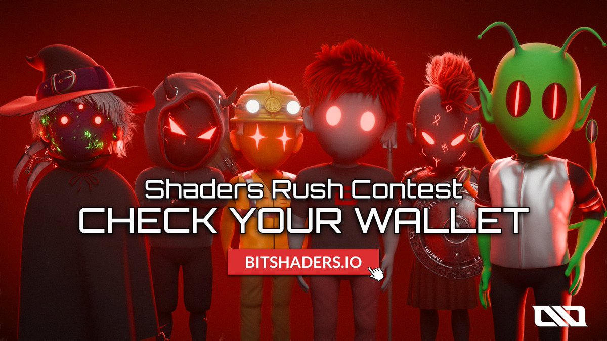 Wallet checker is LIVE. Confirm your spot now:
👉 bitshaders.io

Get the last WL with the Shaders Rush Contest:
✅ Check your wallet
✅ Post your result on X

What you can win?
- 20x GTD WLs raffled on May 21st
- First 100 GTD checks get also FCFS access
- OGs checks =