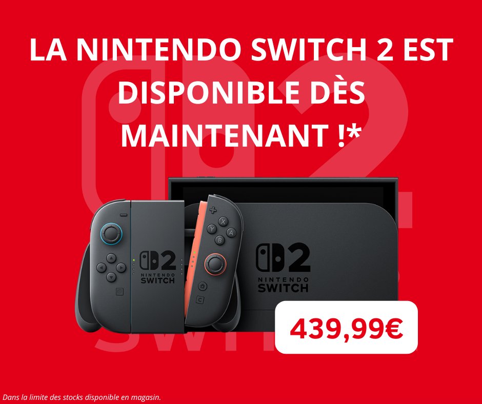 C'est le grand jour !

La Nintendo Switch 2 est officiellement disponible dans tout les magasins Auchan !*

Retrouvez également le pack Nintendo Switch 2 Mario Kart World !

*Dans la limite des stocks disponibles.
