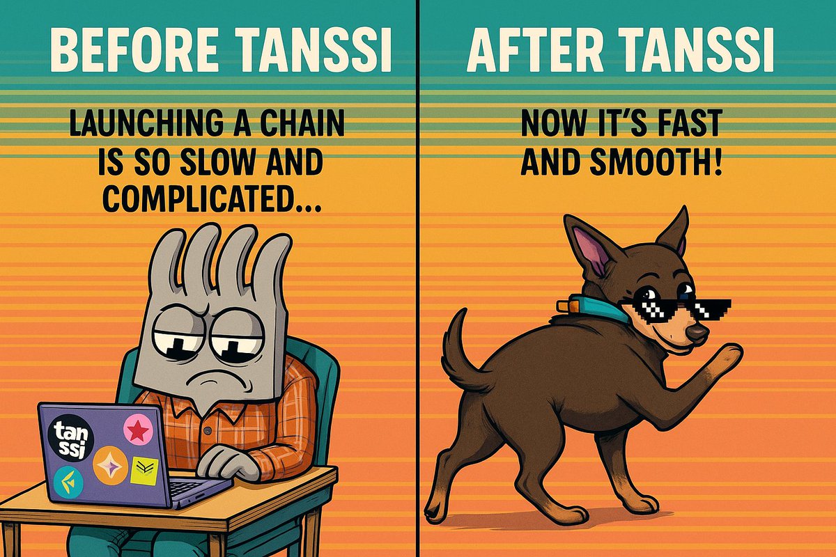 sandeeppaths's tweet photo. Before @TanssiNetwork: Spent 6 weeks debugging configs and still no chain.
After @TanssiNetwork: Deployed in minutes. Went for a walk. Rocket launched itself. 🚀
#ChainLife #TanssiFlow #Web3Builders https://t.co/vlPoeuEjH5