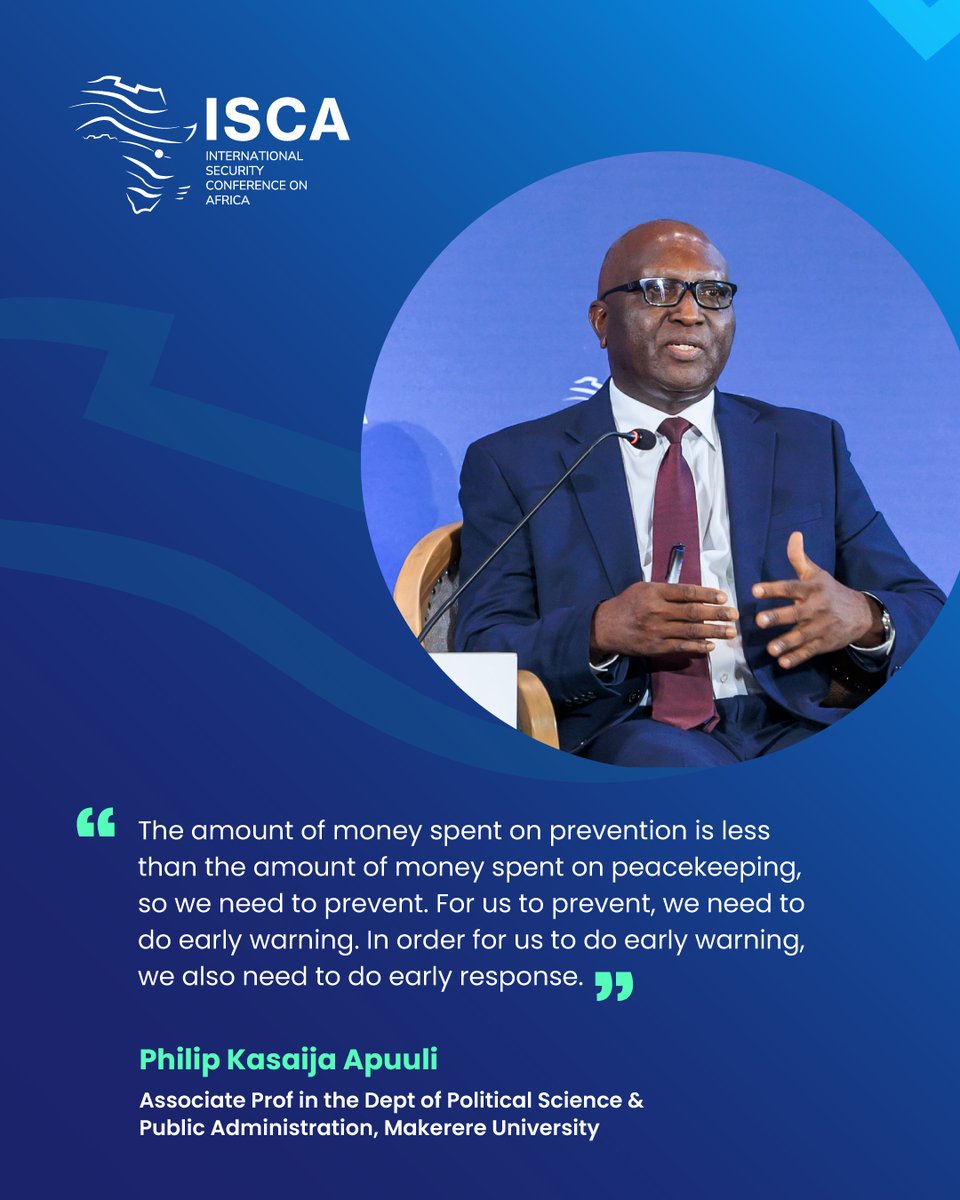 Philip Kasaija Apuuli -  Associate Prof in the Dept of Political Science &amp; Public Administration, Makerere University during the Future of Peacekeeping mission in Africa panel discussion at #ISCA2025
