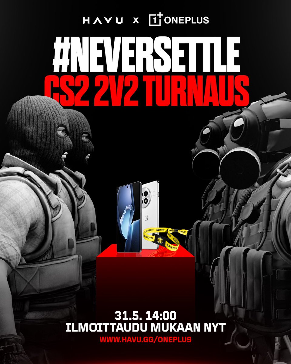 HAVU (@havugaming) on Twitter photo HAVU x OnePlus - #NeverSettle 2v2 Wingman Turnaus
📅 31.5. 14:00 - Ilmottaudu mukaan täältä 👉 havu.gg/oneplus
#HAVUJA <a href="/OnePlus_FI/">OnePlus Suomi</a> HAVU x OnePlus - #NeverSettle 2v2 Wingman Turnaus
📅 31.5. 14:00 - Ilmottaudu mukaan täältä 👉 havu.gg/oneplus
#HAVUJA <a href="/OnePlus_FI/">OnePlus Suomi</a>