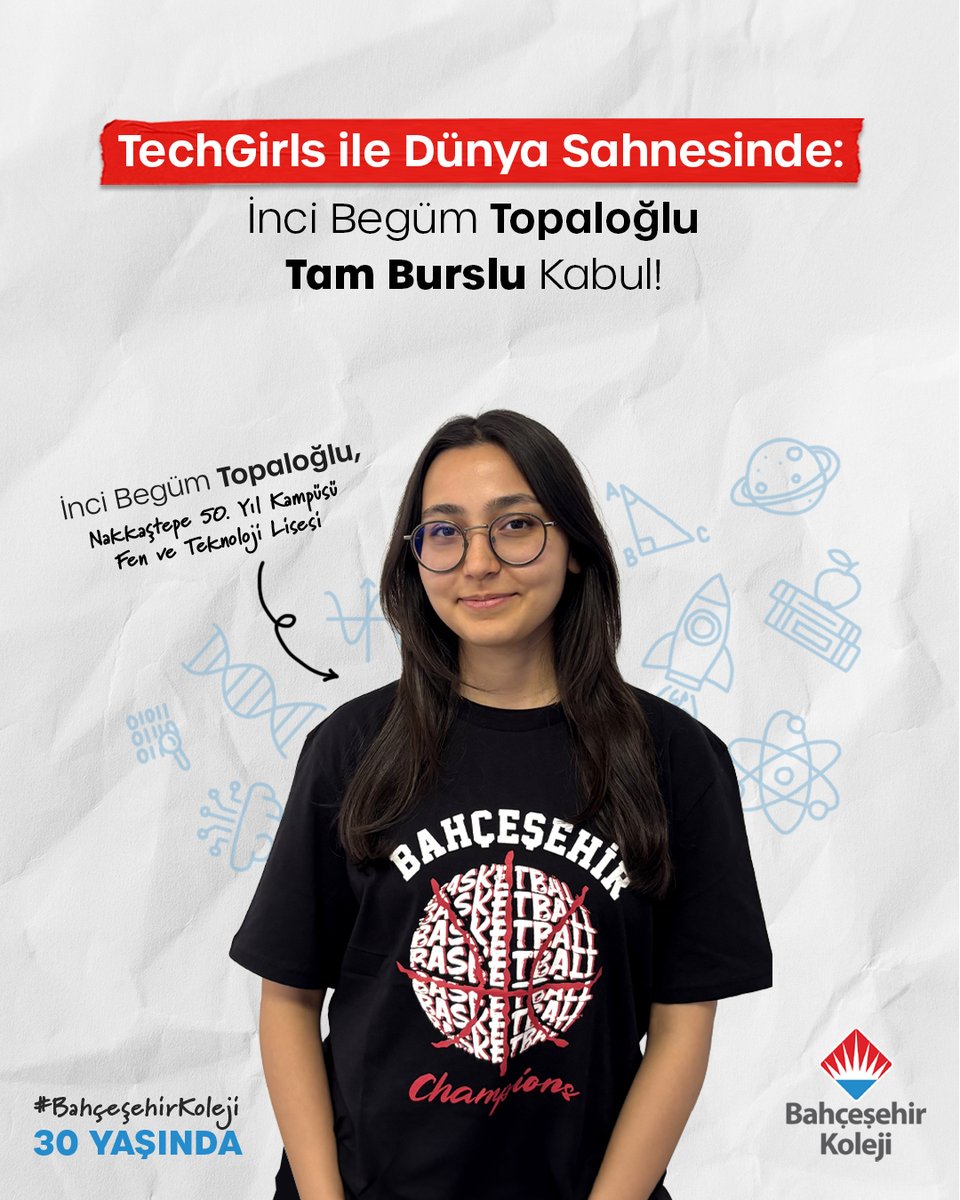 TechGirls 2025’te yine bir Bahçeşehirli! ❤️💙

Nakkaştepe 50. Yıl Kampüsü Fen ve Teknoloji Lisesi öğrencimiz İnci Begüm Topaloğlu, ABD Dışişleri Bakanlığı Eğitim ve Kültür İşleri Bürosu'nun girişimi olan programa tam burslu olarak kabul aldı.

Dünya sahnesinde başarıyla yer alan