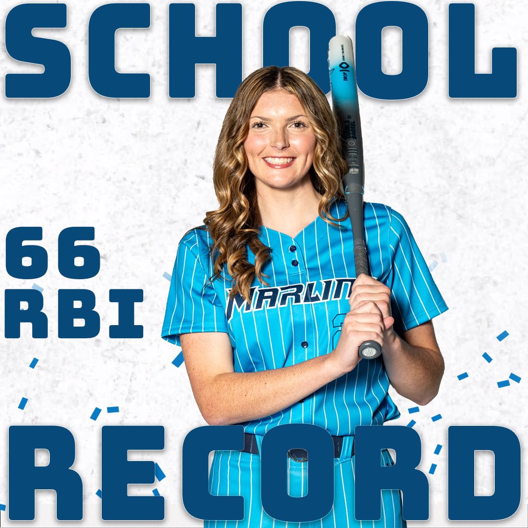 vwu_marlins's tweet image. ‼️RECORD BROKEN‼️

With her three RBI Saturday, Morgan Tucker surpassed VWU Hall of Fame Inductee Cassetty Howerin for RBI in a single-season! 

#RecordBroken // #FinsUp // #MarlinNation