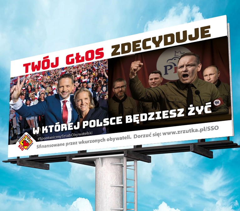 Tak, wiem że po bandzie. Ale jak trza to trza 💪

Nośniki już czekają. Wy wpłaćcie na zrzutka.pl/SSO, a ja wezmę na siebie pozew, deal?

<a href="/SpontSztab/">Spontaniczny Sztab Obywatelski 🦆💥</a> - obyś był potrzebny po raz ostatni✌️

#BillboardzFaszystami
