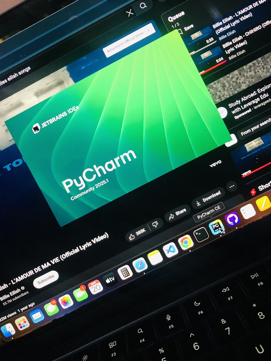 sattyyouneed's tweet image. Wrapping up tutorials now heading into real projects Let’s build something cool #Python #PyCharm #CodeModeOn