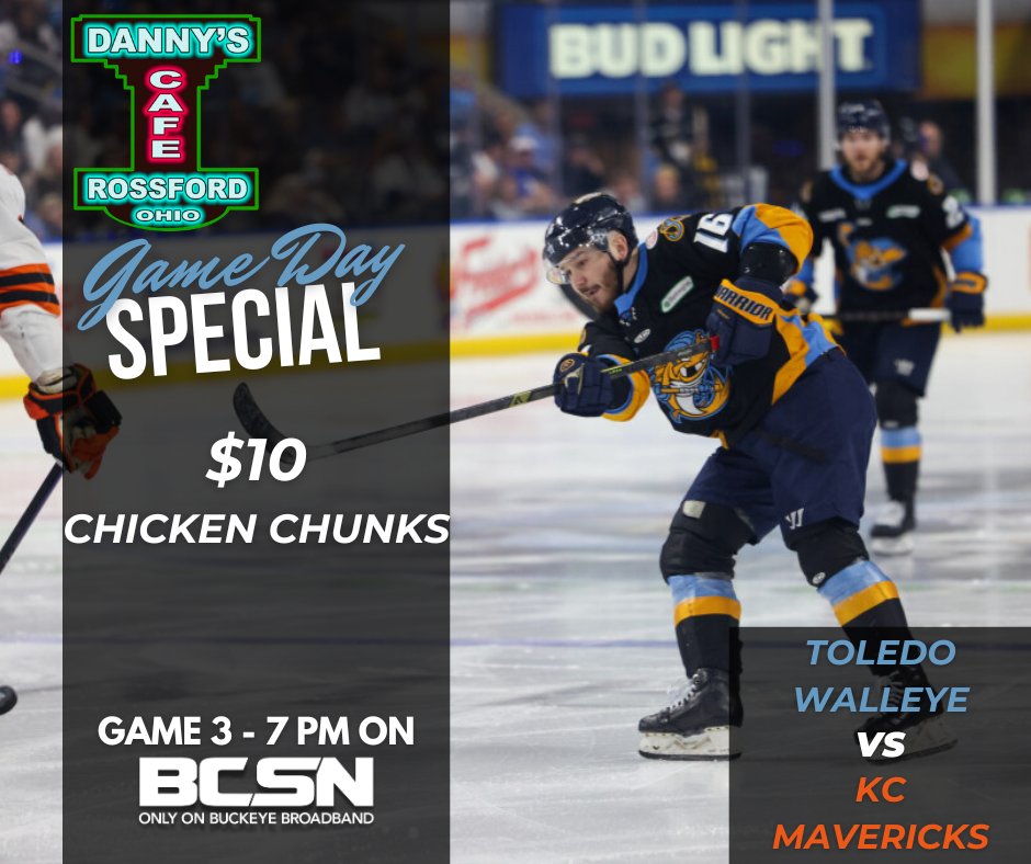 BCSN (@bcsnsports) on Twitter photo 🏒 The Fish are back in town! 🏒
Toledo hosts KC in Game 3️⃣ of the Western Conference Finals at 7 on BCSN!
Catch the game and $10 Chicken Chunks at <a href="/dannysrossford/">Danny’s Cafe Rossford</a>! 🏒 The Fish are back in town! 🏒
Toledo hosts KC in Game 3️⃣ of the Western Conference Finals at 7 on BCSN!
Catch the game and $10 Chicken Chunks at <a href="/dannysrossford/">Danny’s Cafe Rossford</a>!