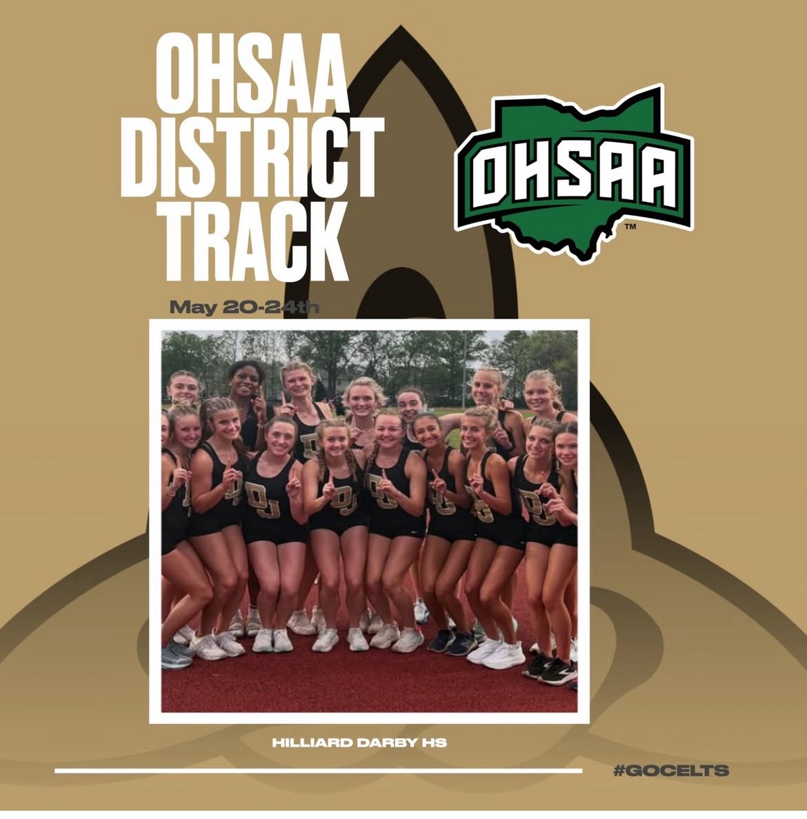 <a href="/JeromeTrack/">Jerome T&F</a> competes in the <a href="/OHSAASports/">OHSAA Sports</a> District Meet this week at Hilliard Darby. Tickets are available at ohsaa.org. See you there!

Go Celts!

<a href="/dublinjeromehs/">Dublin Jerome HS</a>