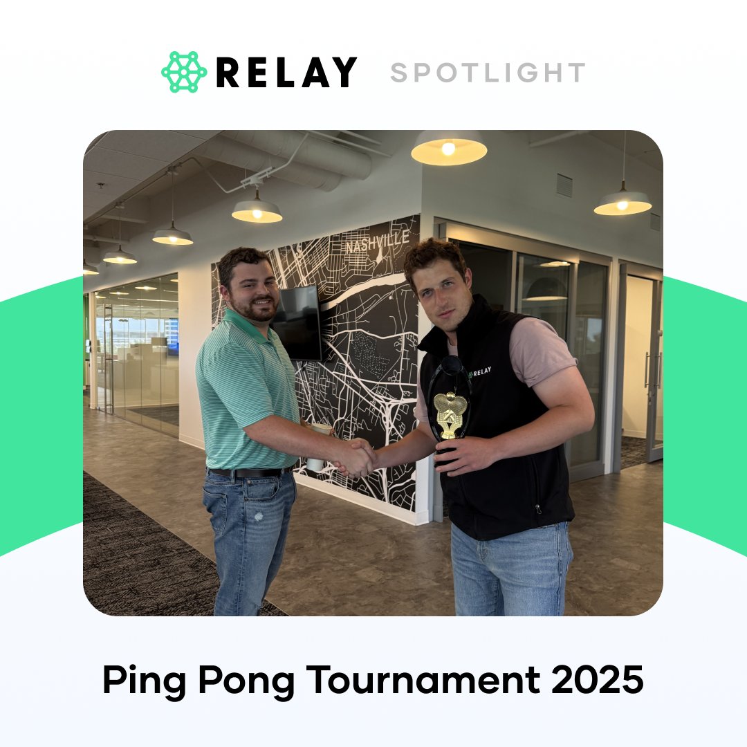 All facts, no spin. Save it for the table. 🏓

We have ANOTHER repeat champion in our annual Relay Ping Pong Tournament! Craig Swidler would not be denied as he looped, blocked, and chopped his way to victory. Dominant play across the bracket - congrats! 🏆

#LifeAtRelay