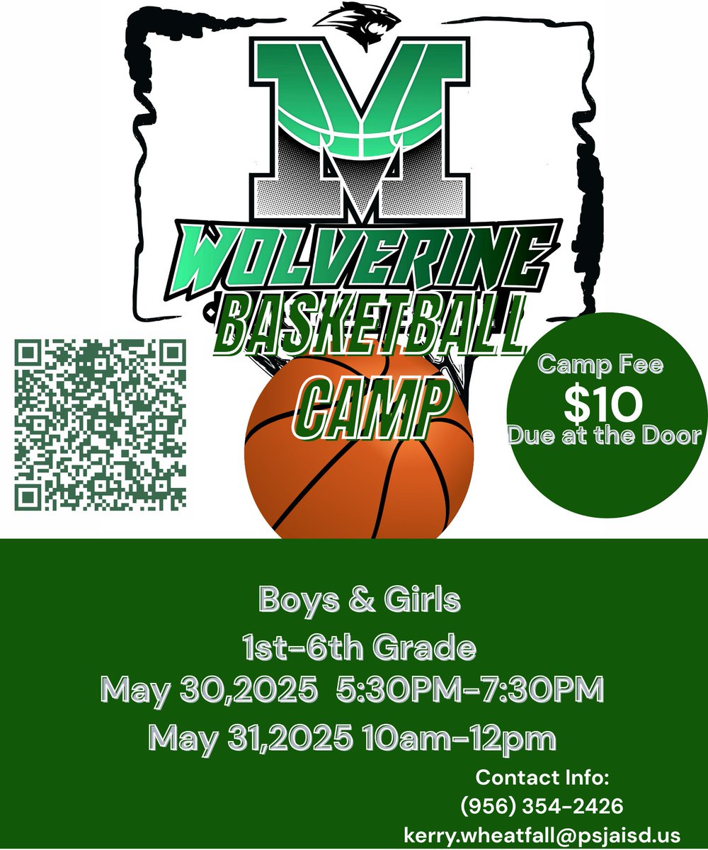 Wolverine Basketball Camp

May 30-31
Contact: kerry.wheatfall@psjaisd.us