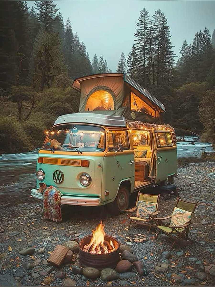 Mainvanture's tweet photo. 🚐 Années 60 : Le Combi VW devient le symbole des hippies et de la liberté.
📱Années 2010 : Le hashtag #vanlife explose grâce au parrain de la vanlife : Foster Huntington. Ce dernier quitte son emploi, acheté un van Volkswagen et échappe à la jungle urbaine de New-York.

#voyage https://t.co/NY1wUfxUCu