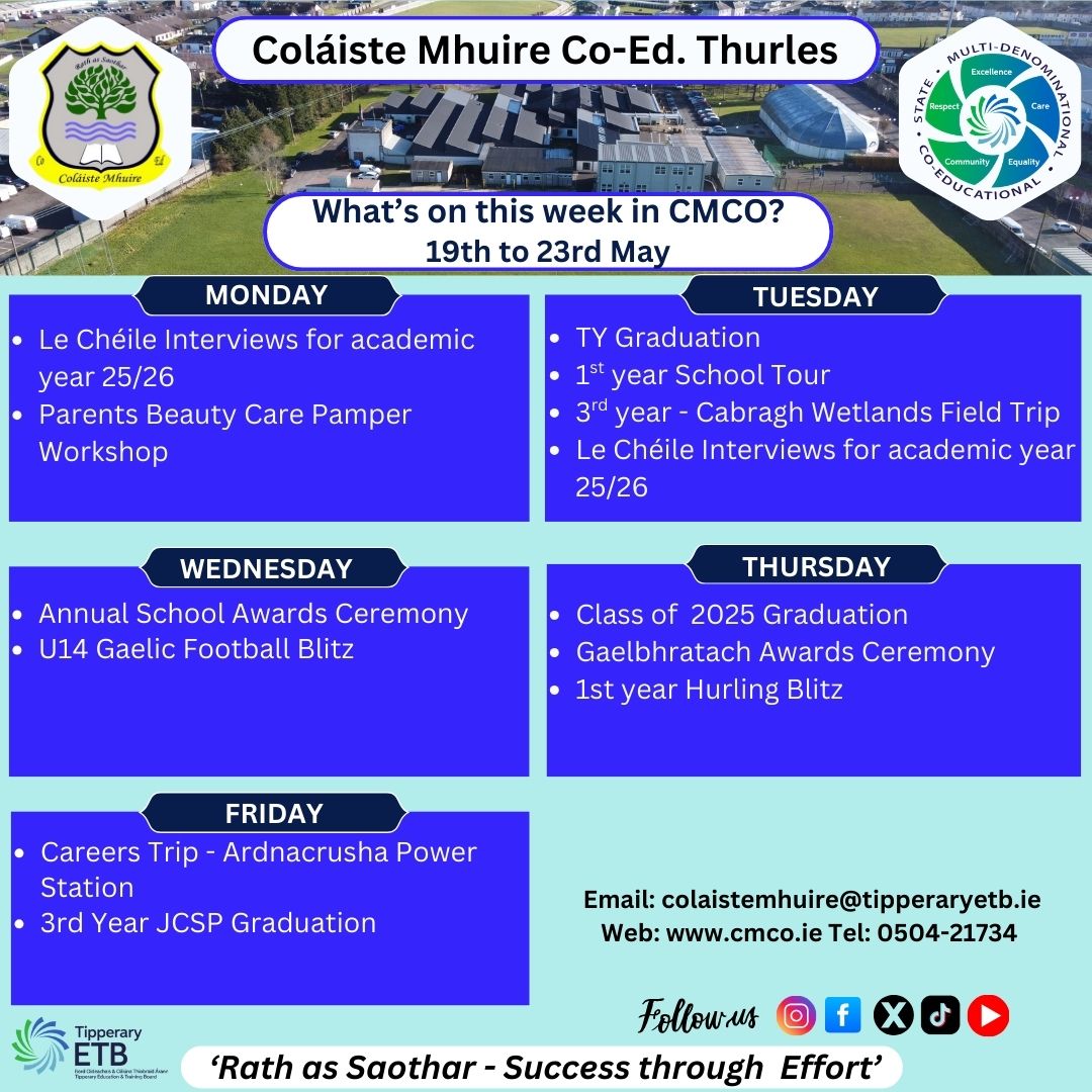 Coláiste Mhuire Co-Ed. (@colmhuirecoed) on Twitter photo 🎓 A week of celebrations at <a href="/colmhuirecoed/">Coláiste Mhuire Co-Ed.</a> - graduations, awards, achievements & lots more! 🌟#SuccessThroughEffort #RathasSaothar #Excellence #Community #Respect #Care #Equality #memoriesmade #celebratingstudentswork #Classof2025 #congrats #ETBEthos <a href="/TipperaryETB/">Tipperary Education and Training Board</a> <a href="/thurles_ie/">thurles.ie</a> 🎓 A week of celebrations at <a href="/colmhuirecoed/">Coláiste Mhuire Co-Ed.</a> - graduations, awards, achievements & lots more! 🌟#SuccessThroughEffort #RathasSaothar #Excellence #Community #Respect #Care #Equality #memoriesmade #celebratingstudentswork #Classof2025 #congrats #ETBEthos <a href="/TipperaryETB/">Tipperary Education and Training Board</a> <a href="/thurles_ie/">thurles.ie</a>