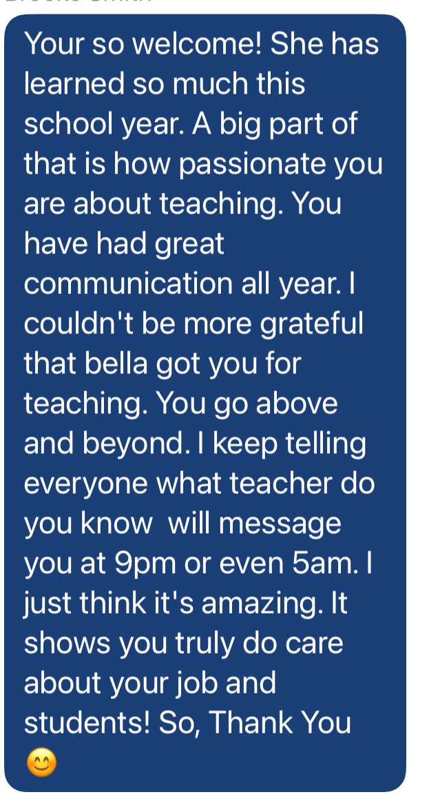 Love the notes from parents at the end of the year !  Liberty Park Elementary #warrenwill