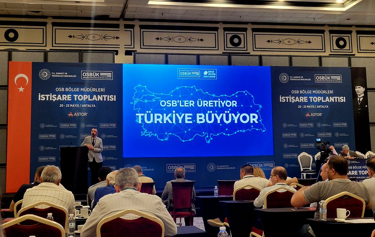 Osb bölge müdürleri istişare toplantısındayız.
OSB'ler Üretiyor Türkiye Büyüyor...