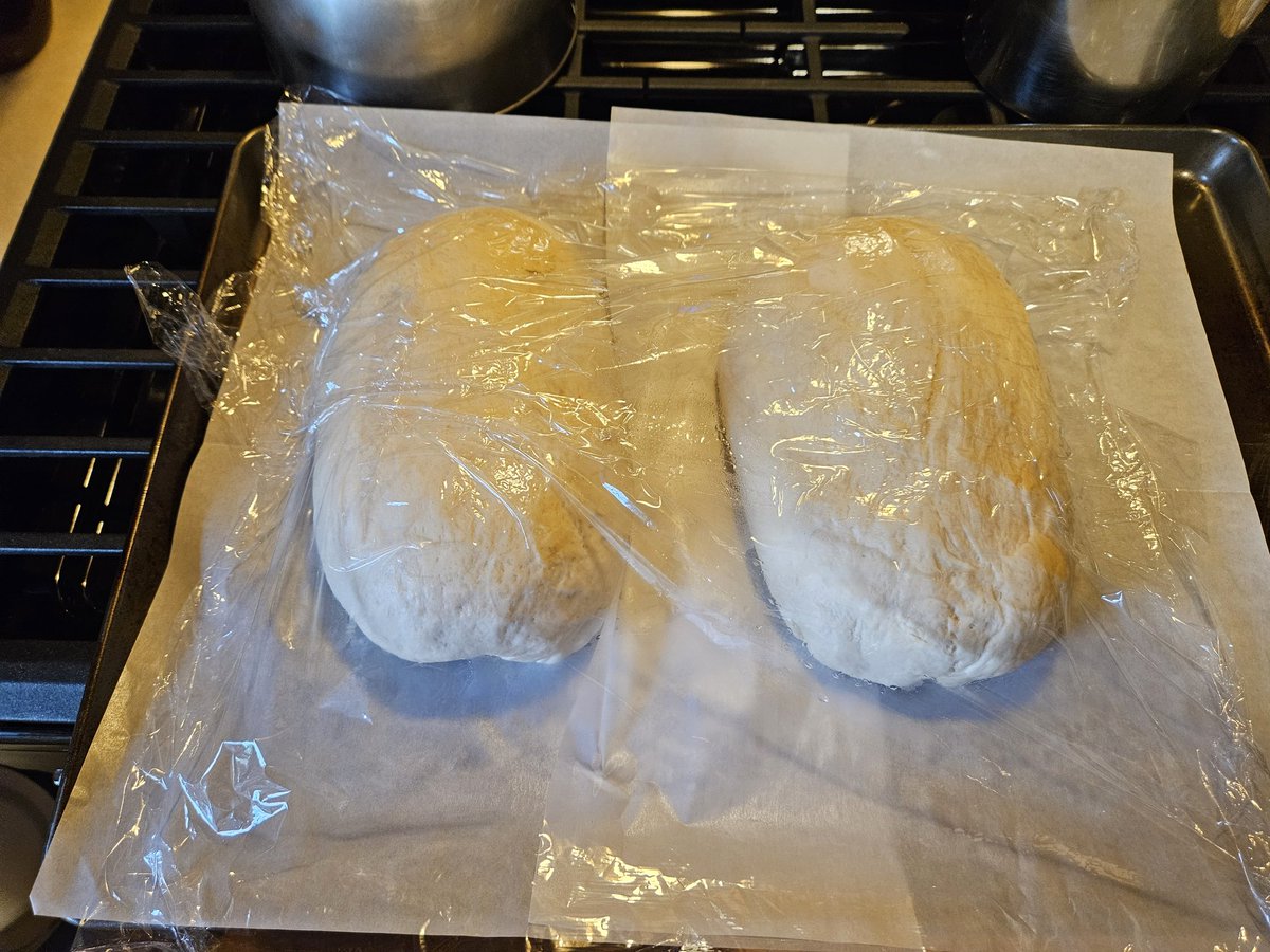 It's bread day. The woodstove is going, might as while utilize the rising capability.