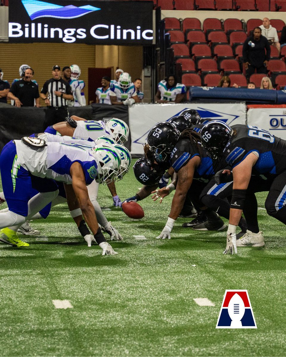 af1football's tweet photo. The Storm rolled into Billings and handled business ๐ช๏ธโ
Big road win over the Outlaws โ hereโs how it went down. #SWKStorm #ArenaFootball #RoadWin @swkstormfootball https://t.co/lBjpc5Q0XE