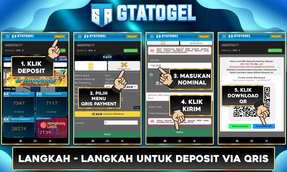 GTATOGEL's tweet photo. Halo bosku,
Deposit di GTATOGEL sekarang lebih cepat dan mudah lewat QRIS.
✅ Proses hanya ±3 detik
✅ Saldo langsung masuk ke User ID
✅ Bayar lewat DANA, OVO, Gopay, ShopeePay, dan bank-bank besar
✅ Cukup scan atau upload QR, tanpa perlu konfirmasi manual
Yuk, coba sekarang ^^ https://t.co/4B3SNTQIHi