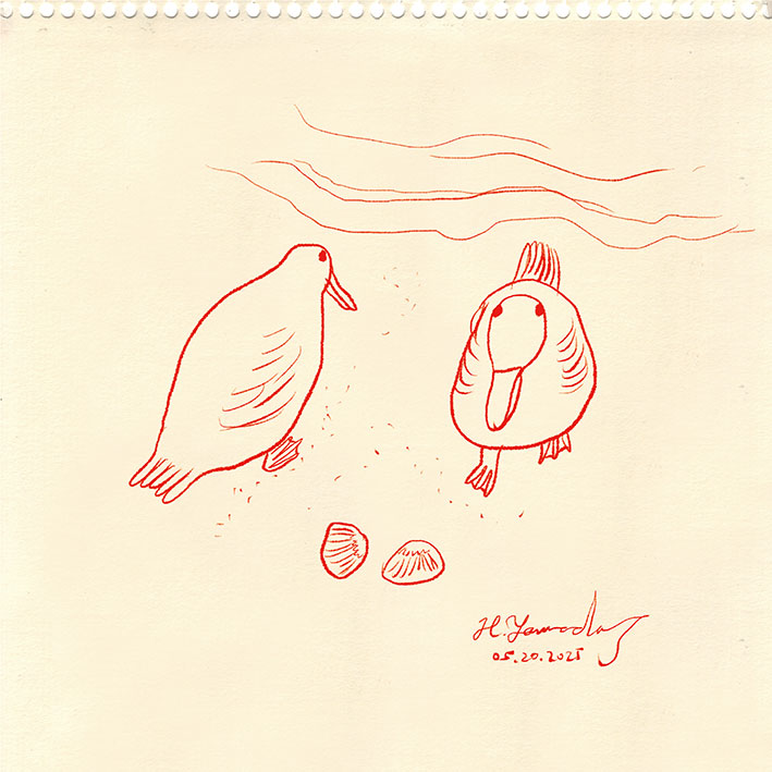 今日の一枚No.140(No.4921)25/05/20
「いろいろと動きます」
#HiroyukiYamada #onepictureaday #illustration #山田博之 #一日一枚絵 #イラストレーション
