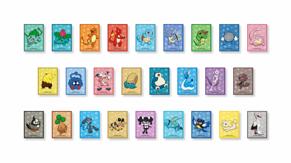 ポケモンカード等 デッキシールドいろいろまとめ売り 中国で全37種類のデッキシールドがランダムに封入されたギフトボックス