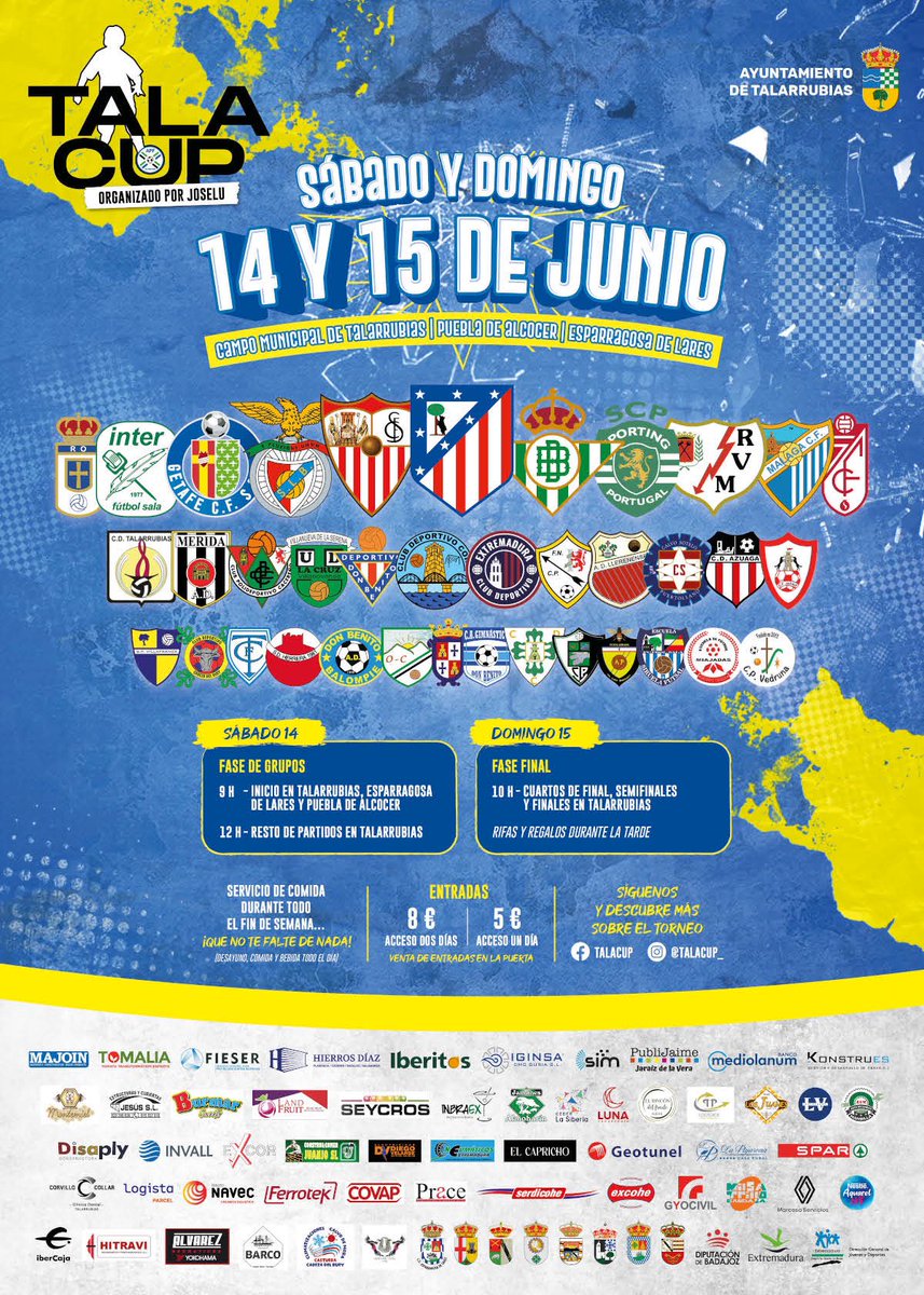 ef_adllerenense's tweet photo. ☀️⚽️ ¡El fútbol no para en verano!

🔜 Nuestros cadetes viajarán a Talarrubias el 14 y 15 de junio para jugar la #TalaCup 2025, en la que se enfrentarán en grupos a CD Azuaga, AD Mérida y Granada CF https://t.co/kxyOxT1HX9