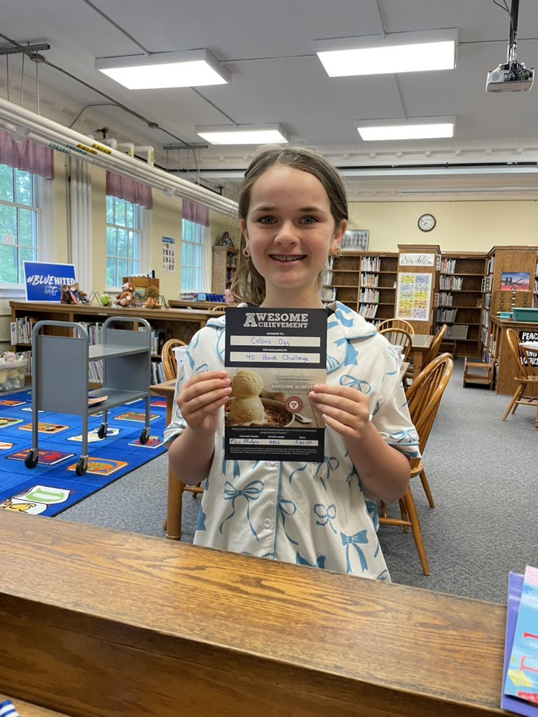 Congratulations on completing the 40 book challenge! 💙 <a href="/HPCS_TN/">HP Campus School</a>