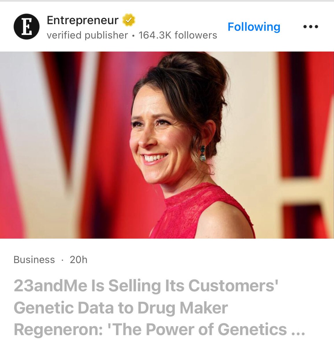 No one should be surprised. 23andMe is just a genetic data mining company
share.newsbreak.com/d604vohe?s=i16