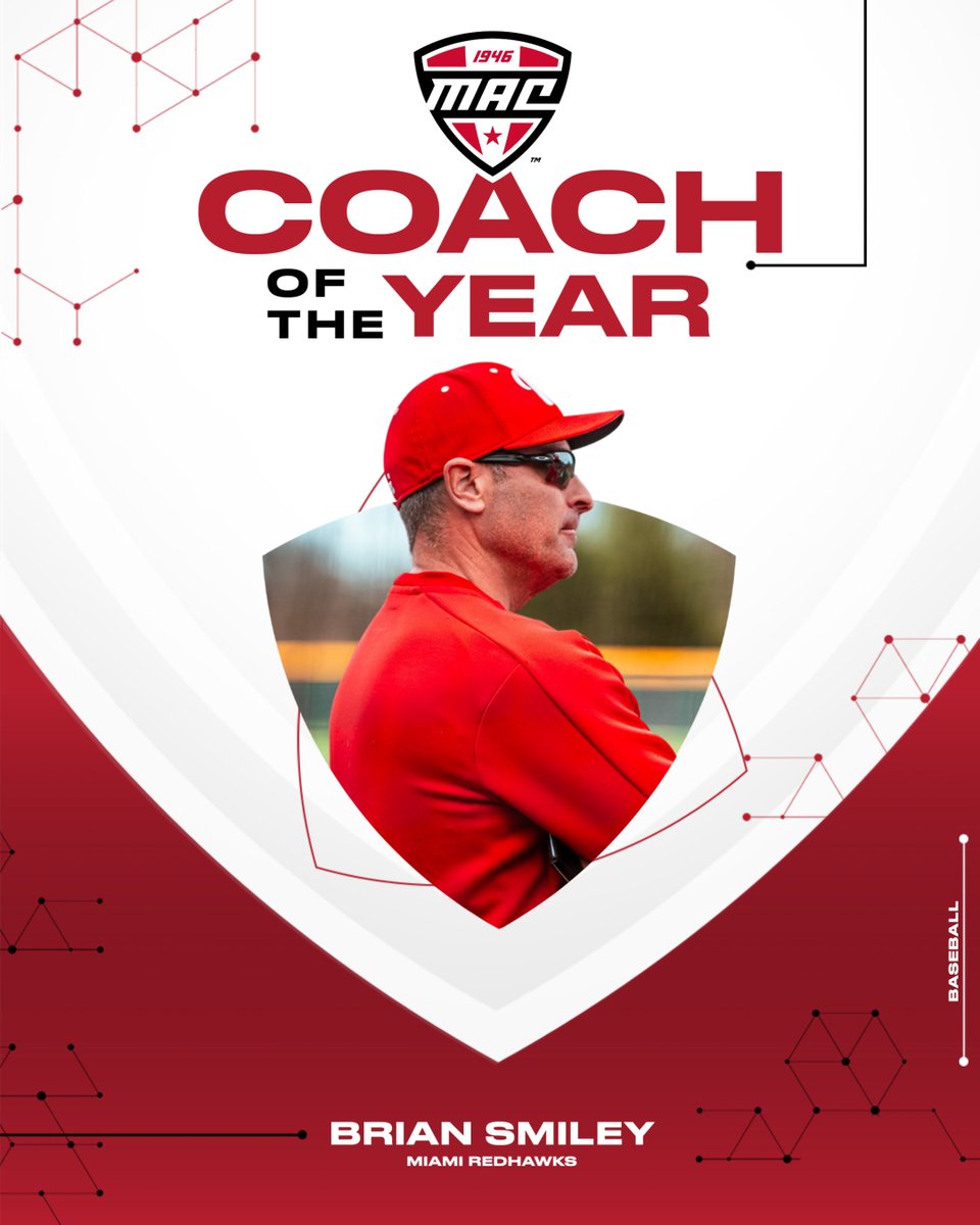 MACtion (@macsports) on Twitter photo โพ๏ธ Coach of the Year โพ๏ธ
Miami's Brian Smiley is the 2025 MAC Baseball Coach of the Yearโผ๏ธ
<a href="/MiamiOHBaseball/">Miami Baseball</a> | #MACtion โพ๏ธ Coach of the Year โพ๏ธ
Miami's Brian Smiley is the 2025 MAC Baseball Coach of the Yearโผ๏ธ
<a href="/MiamiOHBaseball/">Miami Baseball</a> | #MACtion